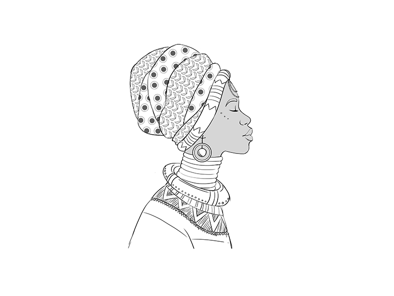 Vector Sketch Of African Woman. Royalty Free SVG, Cliparts, Vectors, and  Stock Illustration. Image 44068176.