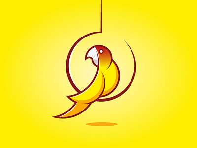 Parrot geometric illustration logo parrot