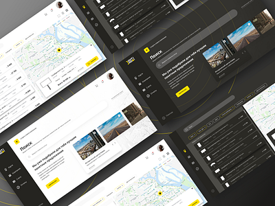 Light vs Dark Theme - Web Platform for Booking Outdoor Media