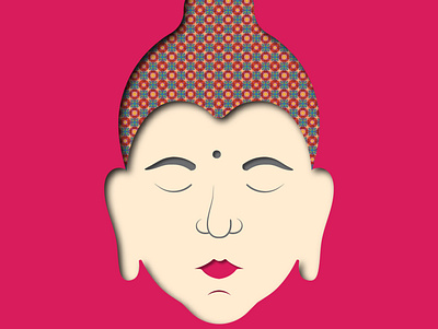 Budha 01 design flat graphic design graphicdesign illustraion illustration vector