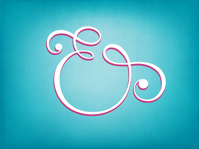Ampersand ampersand blue digital illustration handmade illustration pink texture typography white