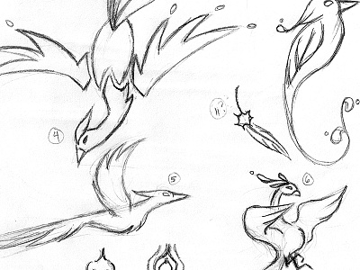 Simourgh Sketches (Reverie Pictures) arabesque birds films islamic logo movies persian reverie simourgh simurg sketches symbolism