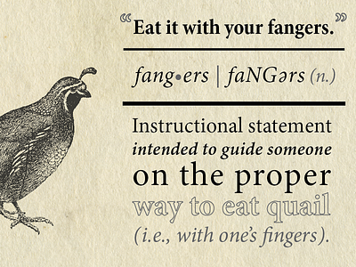 Maddox to English Dictionary: Eat with your Fangers az block print book dictionary engraving etching funny greg humor maddox quail