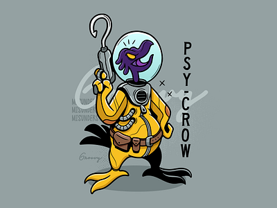 Psycrow character design cohen gum earthworm jim vector vector design vector illustration