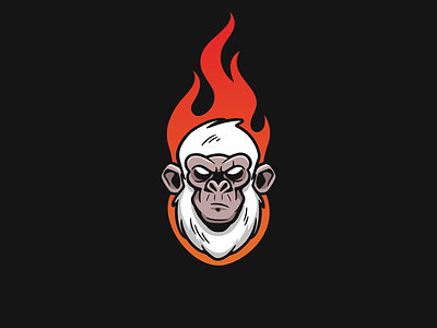 Firemonkey character design cohen gum digital art digital illustration fire monkey illustration monkey vector art vector design vector illustration