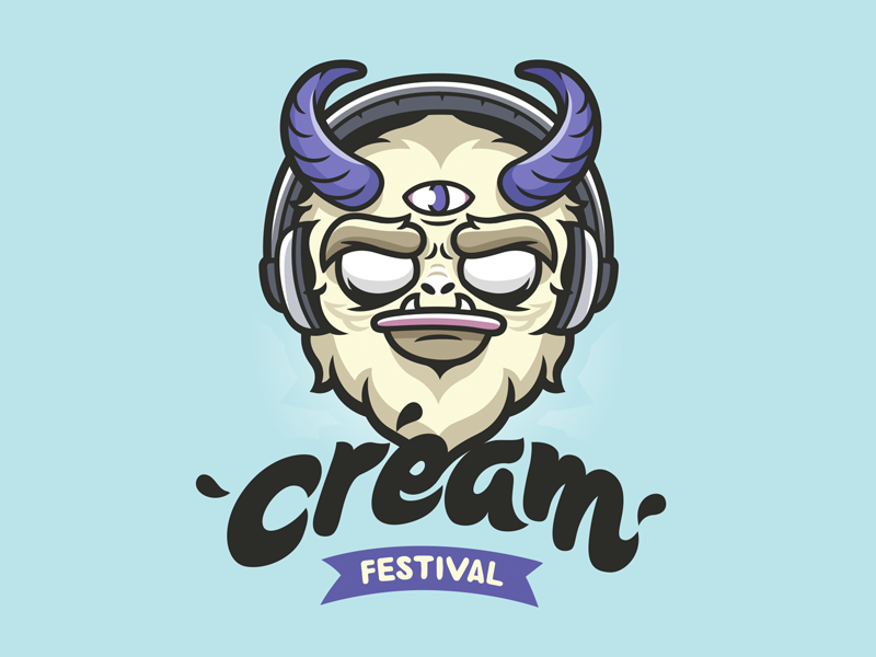 Cream Festival 2016 headphones illustration character design festival cream cream festival