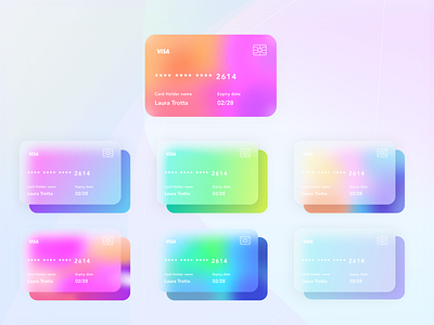 Gradient credit cards