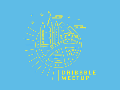 SLC Dribbble meetup shirt dribbble illustration meetup salt lake city shirt utah