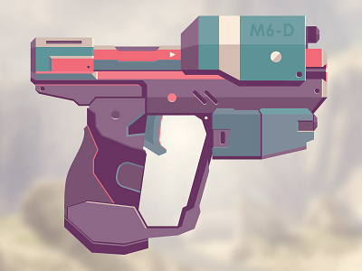 Halo, you used to be cool man. halo illustrator m6 d pistol