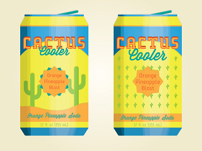 Cacti Coolers blast illustrator orange pineapple rebranded soda