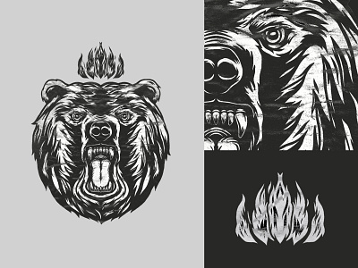 Bear print animals animals illustrated bear bears illustration king kings martovsky print t shirt
