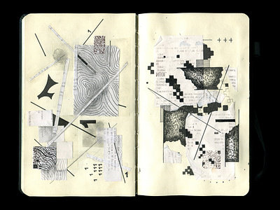 Sketchbook with Eleven / Glue abstract art illustration ink martovsky sketch sketchbook