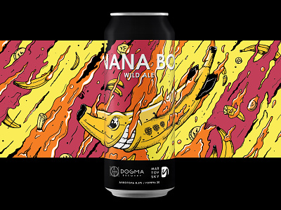 Banana Bomb - label for Dogma Brewery