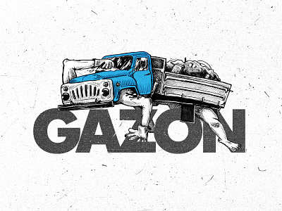 GAZ-53 "GAZON" Soviet Truck auto car monster russia sketch soviet truck ussr грузовик монстр