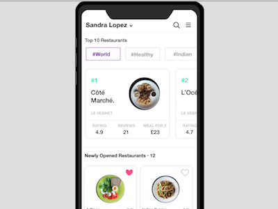 LetsEat! design food app iphone x meal mobile restaurant