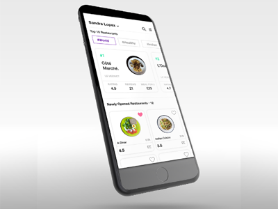 LetsEat! app design food food app graphic design iphonex mobile restaraunt ui uiux
