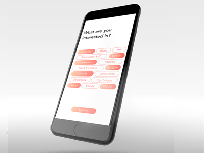 Explore page app design explore gradient graphic design mobile mockup search ui uiux