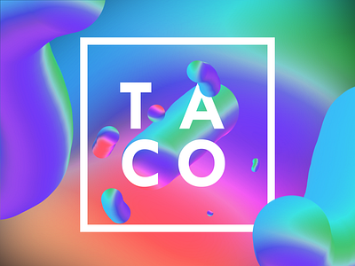 Taco album artwork design gradient graphic design music taco typography vector