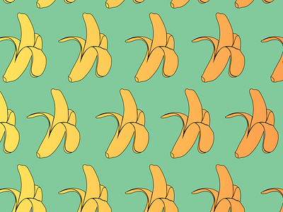Banana banana design gradient graphic design pattern pattern art poster vector