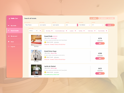 Hotel booking - Web app booking design gradient graphic design hotel ui uiux vector
