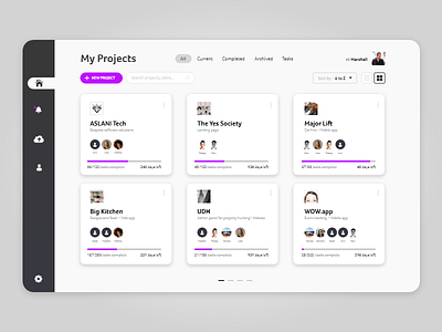 Projex - Project tracking web app app design gradient graphic design projects tracker ui uiux