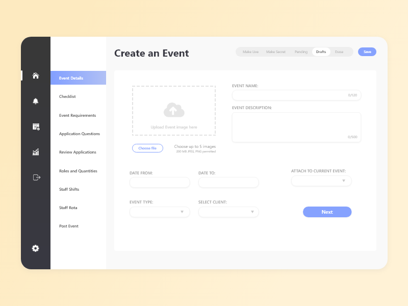 Event Planner Web App By Caroline Handyside On Dribbble