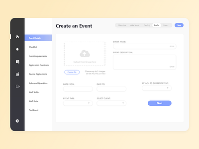 Event Planner - Web app app design event app events gradient graphic design planning ui uiux