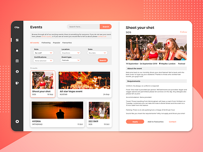 Event work - Web app