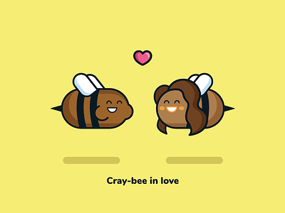 Jay-B and Bee-yonce bees beyonce bumble bee cute illustration jay z love pun punny relationship