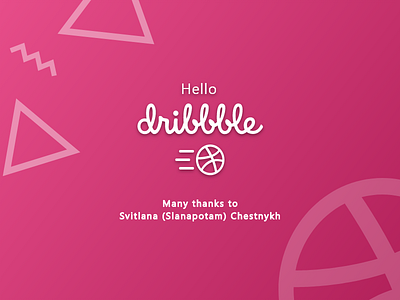 My First Shoot - Hello Dribbble