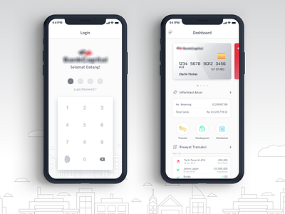 Mobile Banking for Millennial bank bank app clean app clean app design finger print indonesia iphone login millenial mobile mobile banking simple user interface