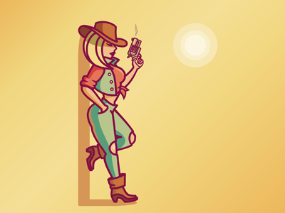 Cowgirl cowgirl girl gun pin up sexy wild west