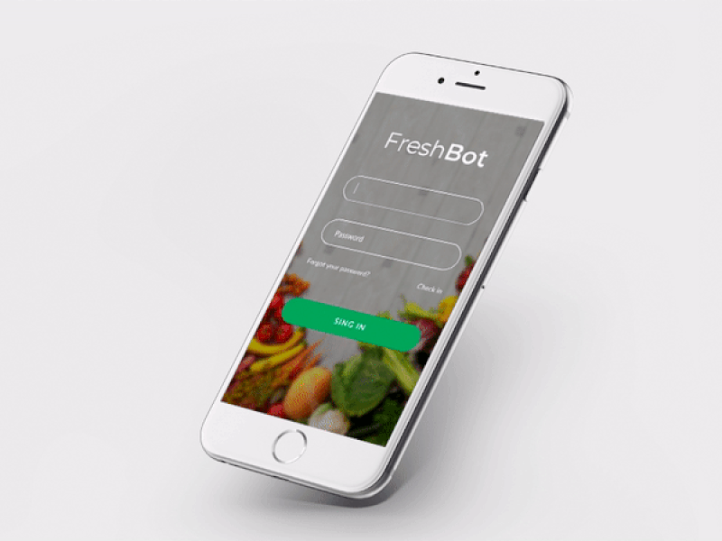 Fresh Bot app animation apps colorful concept design fruts microinteraction mobile principle startup ui ux
