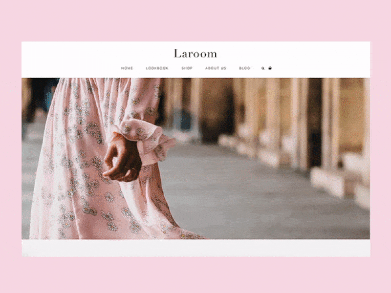 Look Book website typography modern fashion ecommerce butique animation