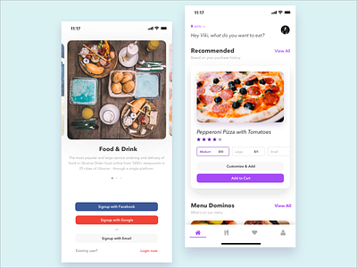 Food Delivery App catalog delivery delivery app design ecommerce food ios iphone lifestyle menu mobile product card ui