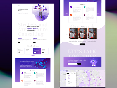 VR/AR Agency agency ar branding design illustration typography ui ux vector vr web