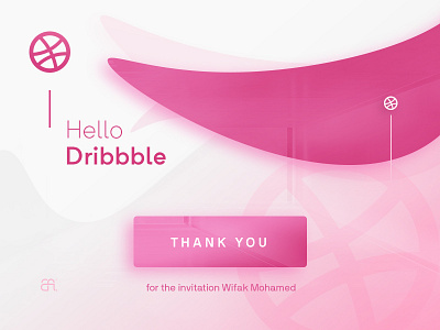 Hello dribbble card colors debut design invitation player