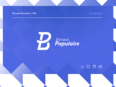Banque Populaire MA bank banque blue colors finance icons logo ma shapes symbol