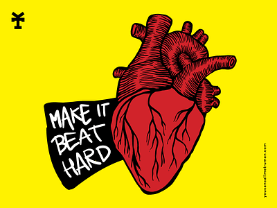 Make it beat hard beat conceptual heart illustration staytru vincenzo giannattasio yellow youcancallmetruman