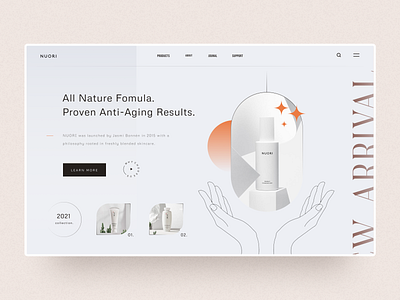 Concept - Cosmetic Product Page design home page home screen interactive labs landing page product design website