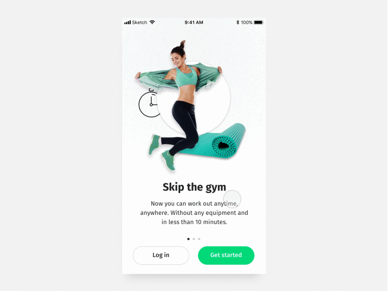 8fit onboarding 8fit animation carousel fitness mobile onboarding sign up