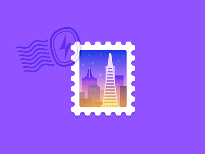 Transamerica Pyramid architecture california illustration night pyramid san francisco skyline skyscraper stamp swiftype transamerica