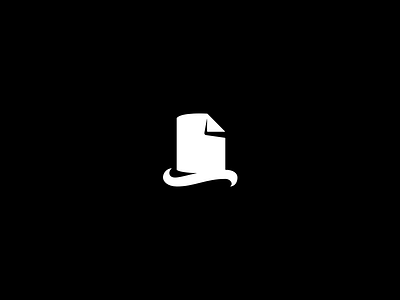 Classydocs branding bw classy document hat identity logo symbol top hat