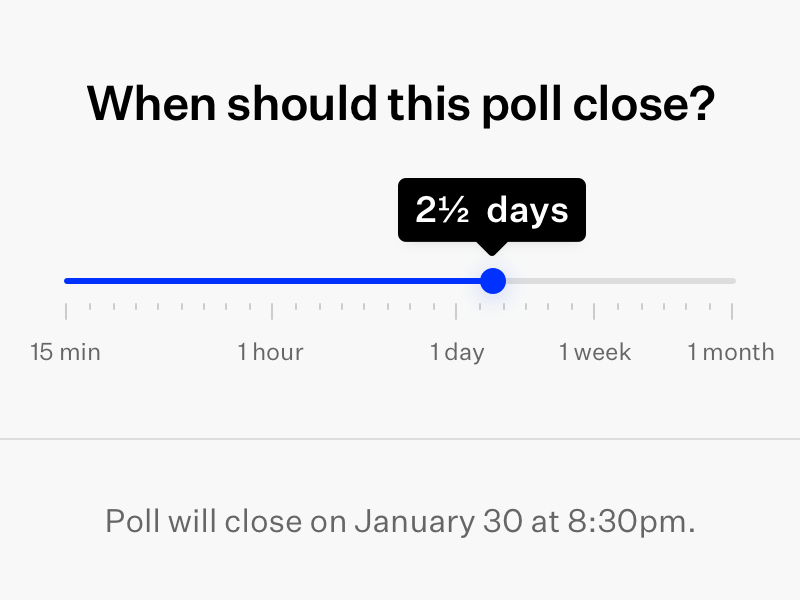 Close Time altvote automation microinteraction poll time untitled sans voting
