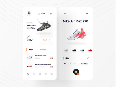 Shoe App Concept ❤ appdesign clean concept design designs minimal minimalist mobile shoes shoes app shoes store shop shopping shopping app store store app ui ui design uidesign