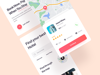Hotel booking app - P2 appdesign booking app concept design hotel hotel app hotel booking house minimal real estate real estate booking travel ui uidesign userinterface