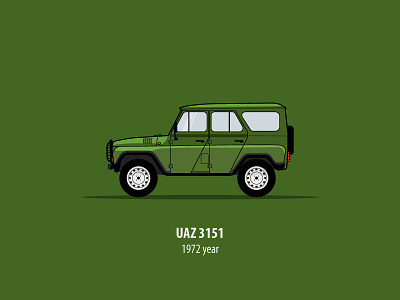 Uaz 3151 army car car side design illustration illustrator old car russia sideview uaz vector vehicle