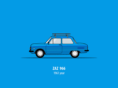 Zaz 966 auto car car side design illustration illustrator old car russia sideview vector vehicle