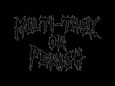 Multi-task or Perish branding design logo metal band