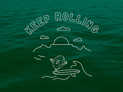 Keep Rolling branding cape town design donut graphic design logo south africa surf surfing